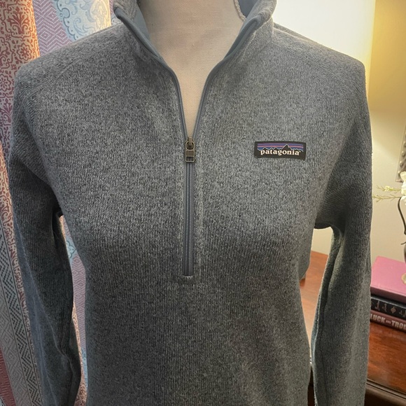 patagonia blue Better Sweater Quarter-Zip Fleece Pullover Women's size small - Picture 6 of 7